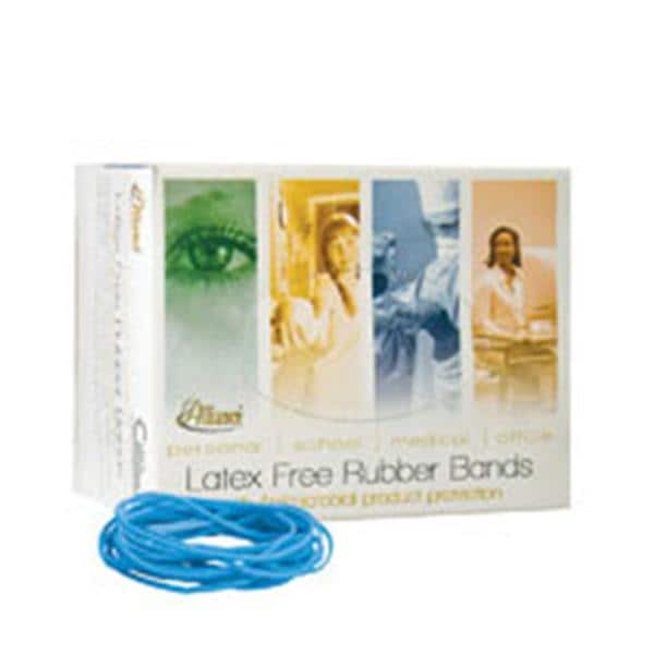 Alliance Latex-Free Antimicrobial Rubber Bands #19 Cyan Blue 40/Pk