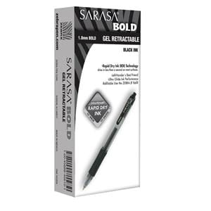 Sarasa Gel Ink Pen Bold Pt 1.0 mm Black 12/Pack 12/Pk
