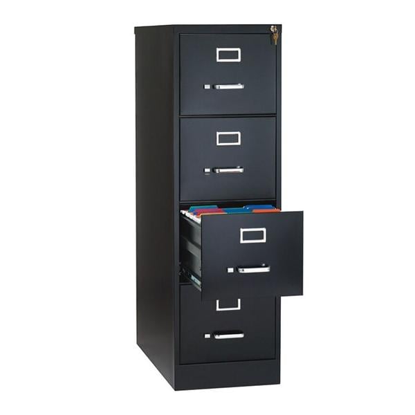 WorkPro 26.5 in Vertical Letter-Size File Cabinet 4 Drawers Black Ea