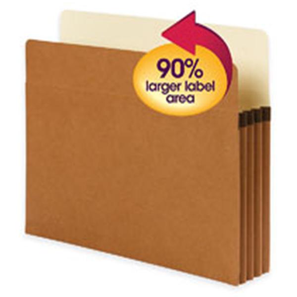 SuperTab File Pockets Straight Cut Letter Size Redrope 25/Pack 25/Bx