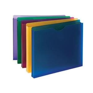Smead Poly Expanding File Jackets Assorted Colors 10/Pack 10/Pk