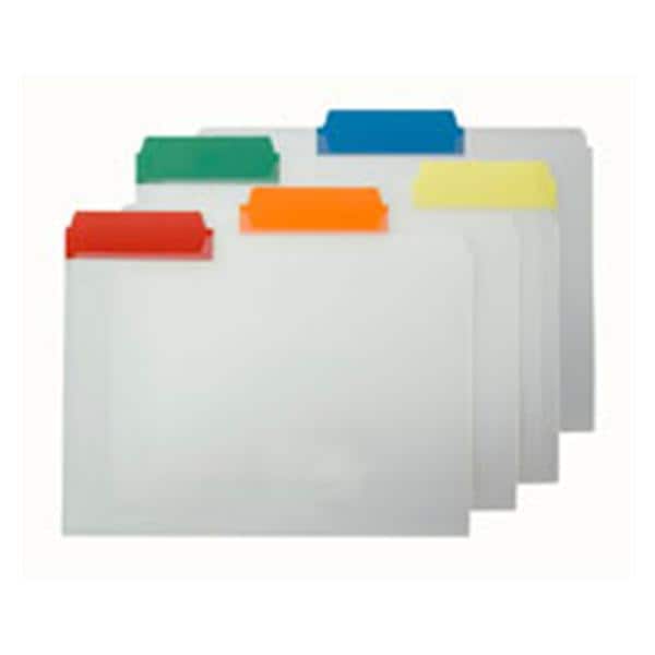 Clear Poly File Folder CC Tabs Letter Size Assorted 25/Pack 25/Bx