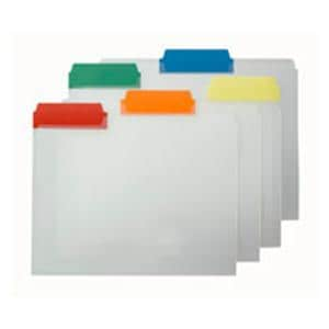 Clear Poly File Folder CC Tabs Letter Size Assorted 25/Pack 25/Bx