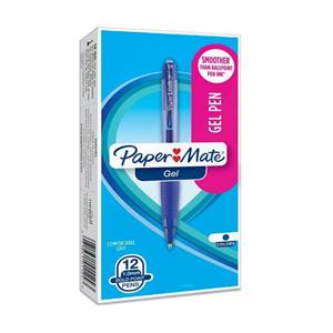 Paper Mate Retractable Gel Pen Bold Pt 1.0 mm Blue 12/Pack 12/Pk