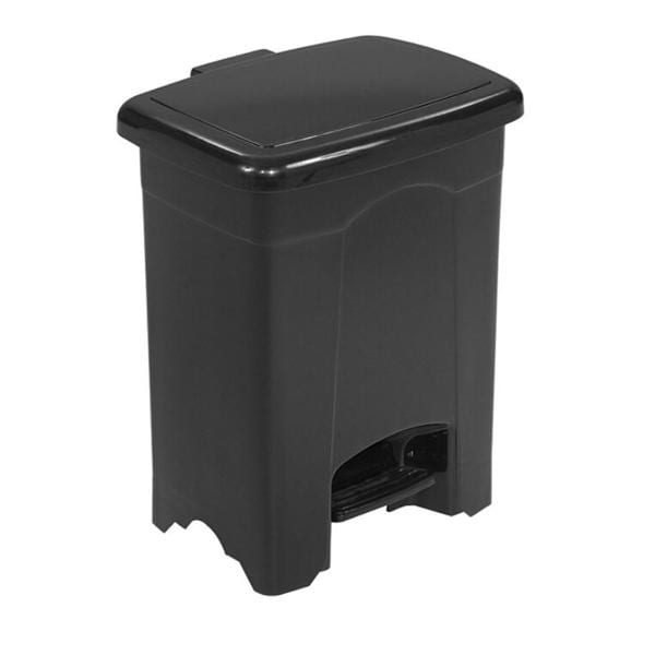 Safco 4-Gallon Step-On Trash Receptacle 4 Gallons Black Ea