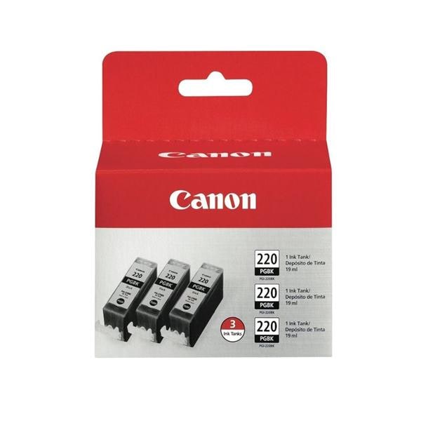 Canon PGI-220 Black Ink Cartridges (2945B004) 3/Pack 3/Pk