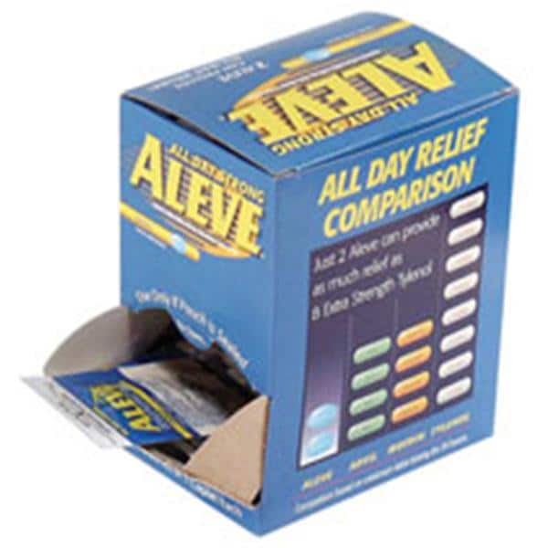 Aleve Pain Reliever Tablets 1 Per Packet Box Of 50 Packets 50/Bx