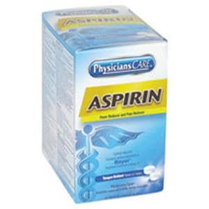 PhysiciansCare Aspirin Pain Reliever 2 Tablets/Packet 50/Box 50/Bx