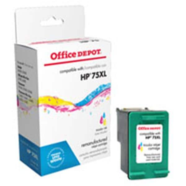 OD75XL (HP 75) Remanufactured Tricolor Ink Cartridge Ea