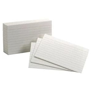 Oxford Index Cards Ruled 3 in x 5 in White 100/Pack 100/Pk