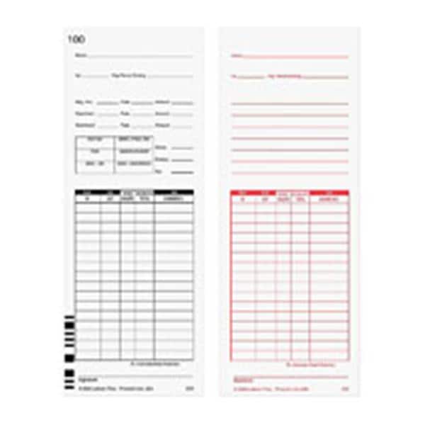 Time Cards Numbered 1-100 2-Sided 3 3/8 in x 9 in White 100/Pack 100/Pk