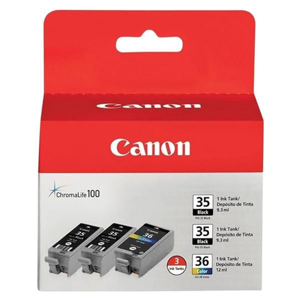 Canon PGI-35/CLI-36 Black/Multicolor Ink Cartridges (1509B007) 2/Pk