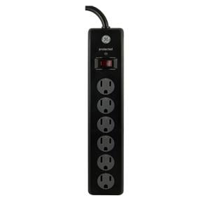 GE 6-Outlet Surge Protector 6' Cord Black Ea
