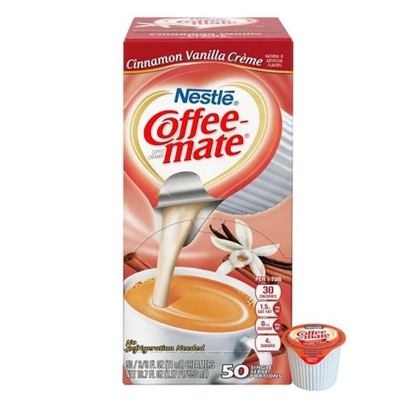 Coffee-Mate Creamer Cinnamon Vanilla 0.38 Oz 50/Bx
