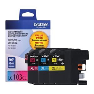 Brother LC103 Color Ink Cartridges 3/Pack 3/Pk