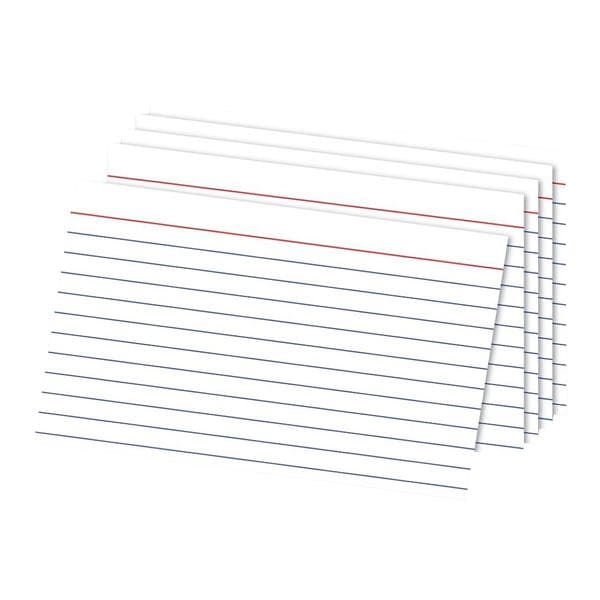 Index Cards Ruled 5 in x 8 in White 300/Pk