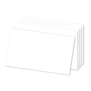 Index Cards Blank 5 in x 8 in White 300/Pk