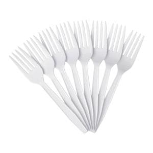 Highmark Medium-Size Plastic Forks White 1000/Box 1000/Bx