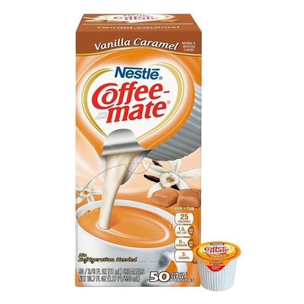 Coffee-Mate Creamer Vanilla Caramel 0.38 Oz 50/Bx