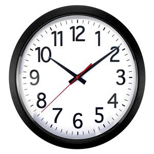 Realspace Quartz Wall Clock 14" Black Ea