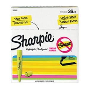 Sharpie Accent Highlighters Fluorescent Yellow 36/Pack 36/Pk