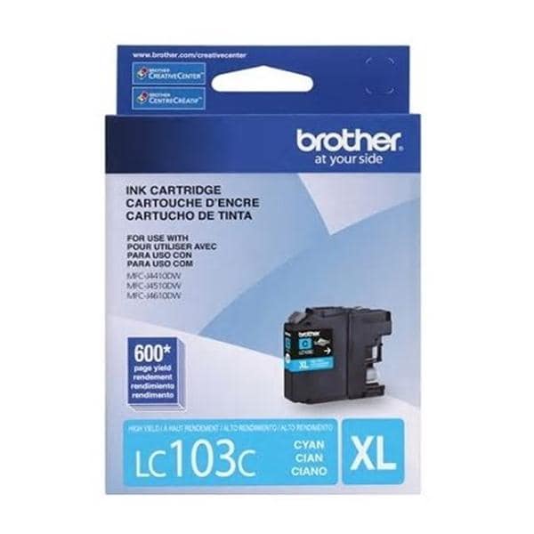 Brother LC103C Cyan Ink Cartridge Ea