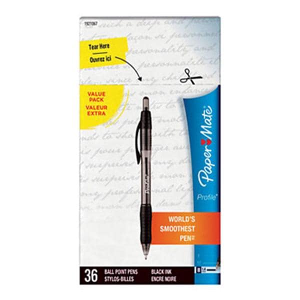 Retractable Ballpoint Pen Bold Pt 1.4mm Black 36/Pack 36/Pk