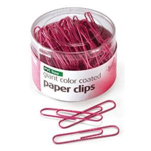 OIC Breast Cancer Awareness Jumbo Paper Clips 2 in Pink 80/Tub 80/Pk