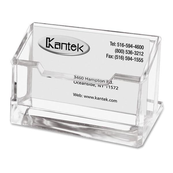 Kantek Business Card Holder 1 Pocket Clear Acrylic Ea