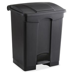 Receptable Plastic Step-On 17Gal Black Ea Ea