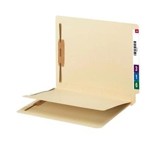 Smead Letter Size End-Tab Fastener Manila Folders w/ Dividers 50/Bx