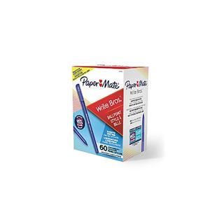 Paper Mate Ballpoint Sick Pen, Med Pt. 1.0mm Blue Barrel Blue Ink 60/Pk