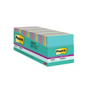 Post-it Super Sticky Notes Assorted Neon 3x3" 24/Pk
