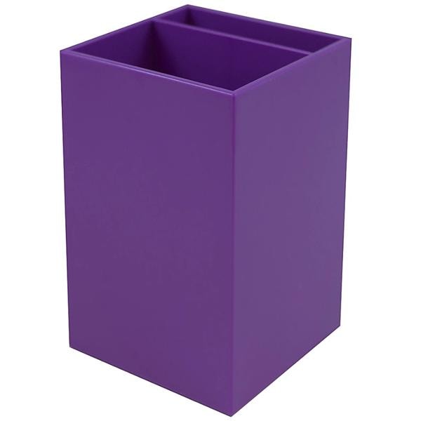 JAM Paper Pen Holder 3-7/8x2-3/4x2-3/4" Purple Ea