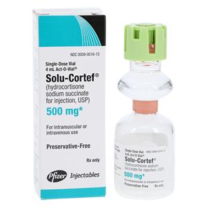 Solu-Cortef Injection 500mg PF SDV Act-O-Vial 4mL 4mL/Vl