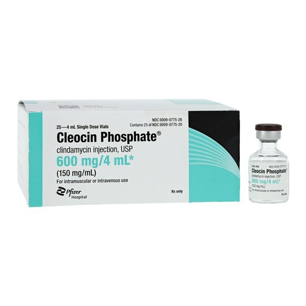 Cleocin Phosphate Injection 150mg/mL SDV 4mL 25Vls/Bx