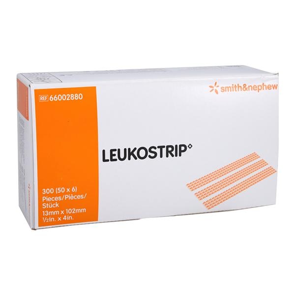 Leukostrip Skin Closure Strip Elastic 100% Polyamide 1/2x4" White 50Pk/Bx, 4 BX/CA