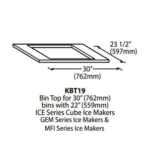 Ice-O-Matic Ice Bin Top For 22" ICE Series Cuber IceMaker Ea