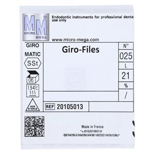 Giro Hedstrom Files 21 mm Size 25 Stainless Steel Brown 6/Pk