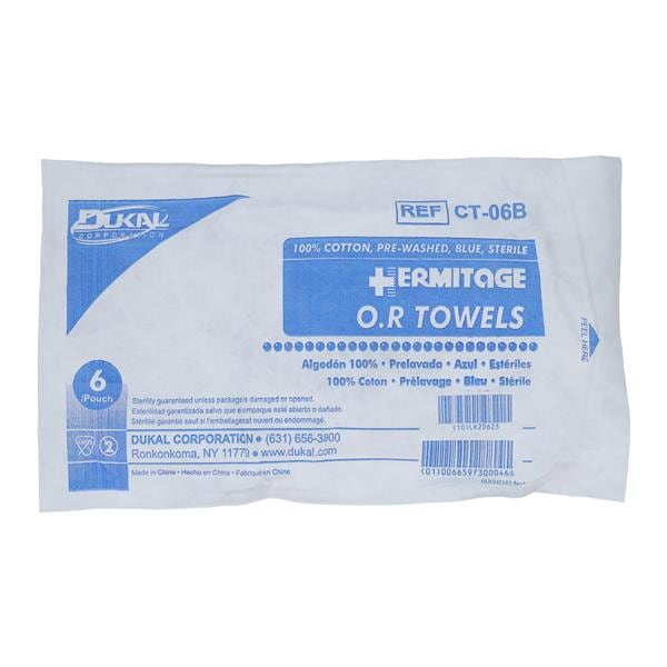 Towel OR Blue Sterile, 12 PK/CA