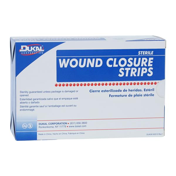 Wound Closure Strip Non-Woven Fibers 1x4" Breathable Transparent 200/Bx