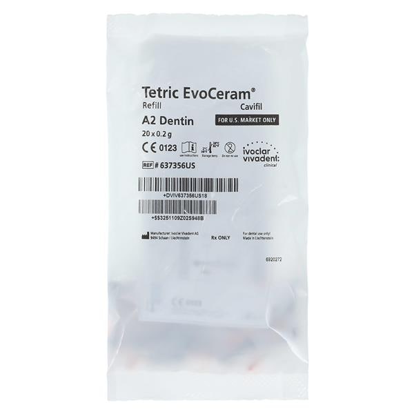 Tetric EvoCeram Universal Composite A2 Dentin Cavifil Refill 20/Bx