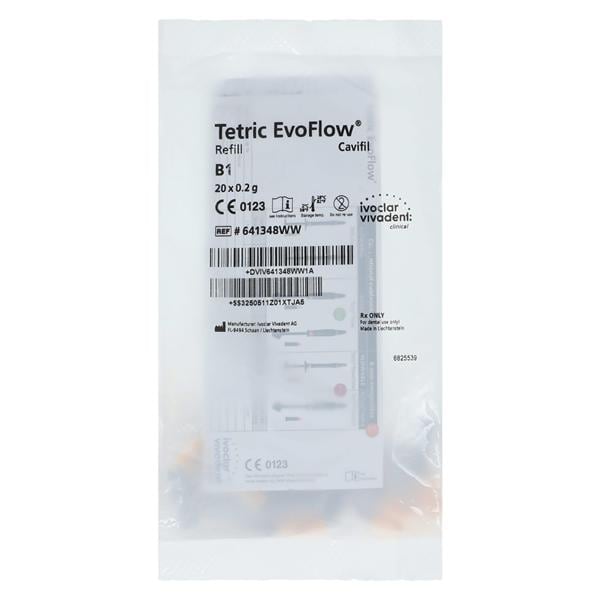 Tetric EvoFlow Flowable Composite B1 Enamel Capsule Refill 20/Bx