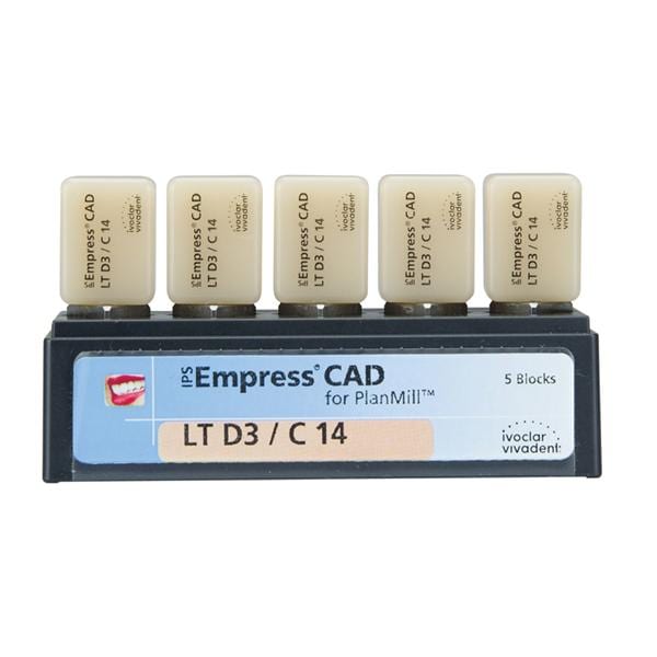 IPS Empress CAD LT Milling Blocks C14 D3 For PlanMill 5/Bx