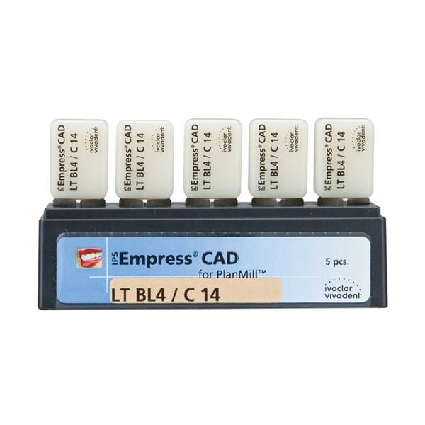 IPS Empress CAD LT Milling Blocks C14 BL4 For PlanMill 5/Bx