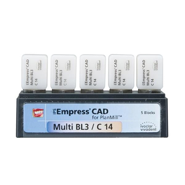 IPS Empress CAD Multi Milling Blocks C14 BL3 For PlanMill 5/Bx