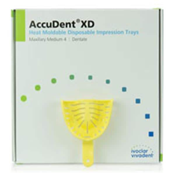 AccuDent XD Disposable Dentate Tray Perforated 4 Medium Upper Refill Pack 12/Pk