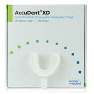 AccuDent XD Disposable Edentulous Tray Perforated 7 Lg Lower Refill Pack 12/Pk