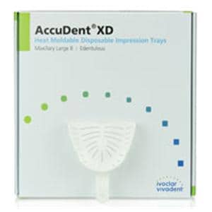 AccuDent XD Disposable Edentulous Tray Perforated 8 Lg Upper Refill Pack 12/Pk
