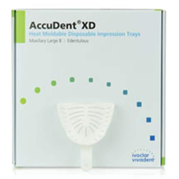 AccuDent XD Disposable Edentulous Tray Perforated 8 Lg Upper Refill Pack 12/Pk